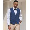 imageCOOFANDY Mens Suit Vest Slim Fit Formal Dress Waistcoat Casual Business Vests for Suit or TuxedoPeacock Blue