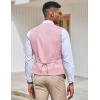 imageCOOFANDY Mens Suit Vest Slim Fit Formal Dress Waistcoat Casual Business Vests for Suit or TuxedoPink