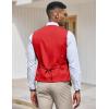imageCOOFANDY Mens Suit Vest Slim Fit Formal Dress Waistcoat Casual Business Vests for Suit or TuxedoRed