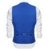 imageCOOFANDY Mens Suit Vest Slim Fit Formal Dress Waistcoat Casual Business Vests for Suit or TuxedoRoyal Blue