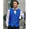 imageCOOFANDY Mens Suit Vest Slim Fit Formal Dress Waistcoat Casual Business Vests for Suit or TuxedoRoyal Blue