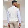 imageCOOFANDY Mens Suit Vest Slim Fit Formal Dress Waistcoat Casual Business Vests for Suit or TuxedoWhite