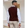 imageCOOFANDY Mens Suit Vest Slim Fit Formal Dress Waistcoat Casual Business Vests for Suit or TuxedoWine Red