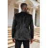 imageCOOFANDY Mens Velvet Tuxedo One Button Jacket Dinner Prom Wedding Blazer JacketBlack