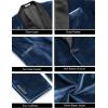 imageCOOFANDY Mens Velvet Tuxedo One Button Jacket Dinner Prom Wedding Blazer JacketBlue