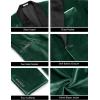 imageCOOFANDY Mens Velvet Tuxedo One Button Jacket Dinner Prom Wedding Blazer JacketLack Green