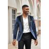 imageCOOFANDY Mens Velvet Tuxedo One Button Jacket Dinner Prom Wedding Blazer JacketNavy Blue