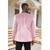 imageCOOFANDY Mens Velvet Tuxedo One Button Jacket Dinner Prom Wedding Blazer JacketPink