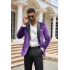 imageCOOFANDY Mens Velvet Tuxedo One Button Jacket Dinner Prom Wedding Blazer JacketPurple
