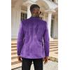 imageCOOFANDY Mens Velvet Tuxedo One Button Jacket Dinner Prom Wedding Blazer JacketPurple
