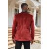 imageCOOFANDY Mens Velvet Tuxedo One Button Jacket Dinner Prom Wedding Blazer JacketRed