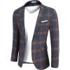 Plaid Blazer - Denim Blue