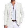 imageCOOFANDY Mens Casual Blazer Knit Sport Coat Lightweight Two Button Suit JacketWhite