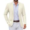 imageCOOFANDY Mens Casual Blazer Lightweight Sport Coats Two Buttons Slim Fit Suit Jacket for Business Wedding DressBeige