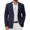 imageCOOFANDY Mens Casual Blazer Regular Fit Sport Coat Lightweight Two Buttons Suit JacketNavy Blue