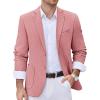 imageCOOFANDY Mens Casual Blazer Two Button Sport Coats Lightweight Printed Lining Suit JacketPink