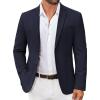 imageCOOFANDY Mens Casual Stretch Blazer Jacket Regular Fit Lightweight Sport Coat Two Button Suit JacketsNavy Blue