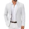 imageCOOFANDY Mens Casual Stretch Blazer Jacket Regular Fit Lightweight Sport Coat Two Button Suit JacketsWhite