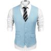 imageCOOFANDY Mens Suit Vest Formal Dress Vest Slim Fit Buesiness Wedding WaistcoatSky Blue