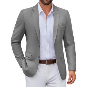 imageCOOFANDY Mens Casual Blazer Lightweight Sport Coats Two Buttons Slim Fit Suit Jacket for Business Wedding DressDark Grey
