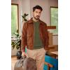 imageCOOFANDY Men Casual Knit Sweater Quarter Button Henley Long Sleeve Slim Fit Twisted Pullover SweaterArmy Green
