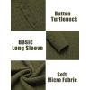 imageCOOFANDY Men Casual Knit Sweater Quarter Button Henley Long Sleeve Slim Fit Twisted Pullover SweaterArmy Green