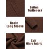 imageCOOFANDY Men Casual Knit Sweater Quarter Button Henley Long Sleeve Slim Fit Twisted Pullover SweaterBrown