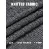 imageCOOFANDY Men Casual Knit Sweater Quarter Button Henley Long Sleeve Slim Fit Twisted Pullover SweaterDark Gray and White