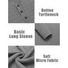 imageCOOFANDY Men Casual Knit Sweater Quarter Button Henley Long Sleeve Slim Fit Twisted Pullover SweaterLight Grey