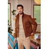 imageCOOFANDY Men Casual Knit Sweater Quarter Button Henley Long Sleeve Slim Fit Twisted Pullover SweaterLight Khaki