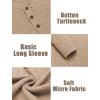 imageCOOFANDY Men Casual Knit Sweater Quarter Button Henley Long Sleeve Slim Fit Twisted Pullover SweaterLight Khaki