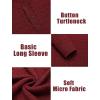 imageCOOFANDY Men Casual Knit Sweater Quarter Button Henley Long Sleeve Slim Fit Twisted Pullover SweaterWine Red