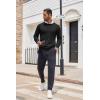 imageCOOFANDY Mens Crewneck Sweater Casual Lightweight Knitted Pullover Sweater with PocketBlack