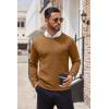 imageCOOFANDY Mens Crewneck Sweater Casual Lightweight Knitted Pullover Sweater with PocketCamel