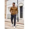 imageCOOFANDY Mens Crewneck Sweater Casual Lightweight Knitted Pullover Sweater with PocketCamel