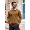imageCOOFANDY Mens Crewneck Sweater Casual Lightweight Knitted Pullover Sweater with PocketCamel