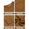 imageCOOFANDY Mens Crewneck Sweater Casual Lightweight Knitted Pullover Sweater with PocketCamel