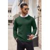 imageCOOFANDY Mens Crewneck Sweater Casual Lightweight Knitted Pullover Sweater with PocketDark Green