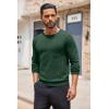 imageCOOFANDY Mens Crewneck Sweater Casual Lightweight Knitted Pullover Sweater with PocketDark Green