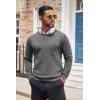 imageCOOFANDY Mens Crewneck Sweater Casual Lightweight Knitted Pullover Sweater with PocketDark Grey