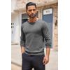 imageCOOFANDY Mens Crewneck Sweater Casual Lightweight Knitted Pullover Sweater with PocketDark Grey