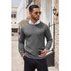 imageCOOFANDY Mens Crewneck Sweater Casual Lightweight Knitted Pullover Sweater with PocketDark Grey