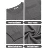 imageCOOFANDY Mens Crewneck Sweater Casual Lightweight Knitted Pullover Sweater with PocketDark Grey