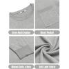 imageCOOFANDY Mens Crewneck Sweater Casual Lightweight Knitted Pullover Sweater with PocketGrey