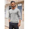 imageCOOFANDY Mens Crewneck Sweater Casual Lightweight Knitted Pullover Sweater with PocketGrey