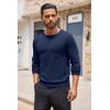 imageCOOFANDY Mens Crewneck Sweater Casual Lightweight Knitted Pullover Sweater with PocketNavy Blue