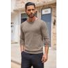 imageCOOFANDY Mens Crewneck Sweater Casual Lightweight Knitted Pullover Sweater with PocketTan