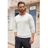imageCOOFANDY Mens Crewneck Sweater Casual Lightweight Knitted Pullover Sweater with PocketWhite
