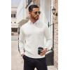 imageCOOFANDY Mens Crewneck Sweater Casual Lightweight Knitted Pullover Sweater with PocketWhite