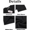 imageCOOFANDY Mens Knit T Shirt Short Sleeve Crewneck Casual Vintage TShirts Summer Twist Knitted Pullover TeeBlack